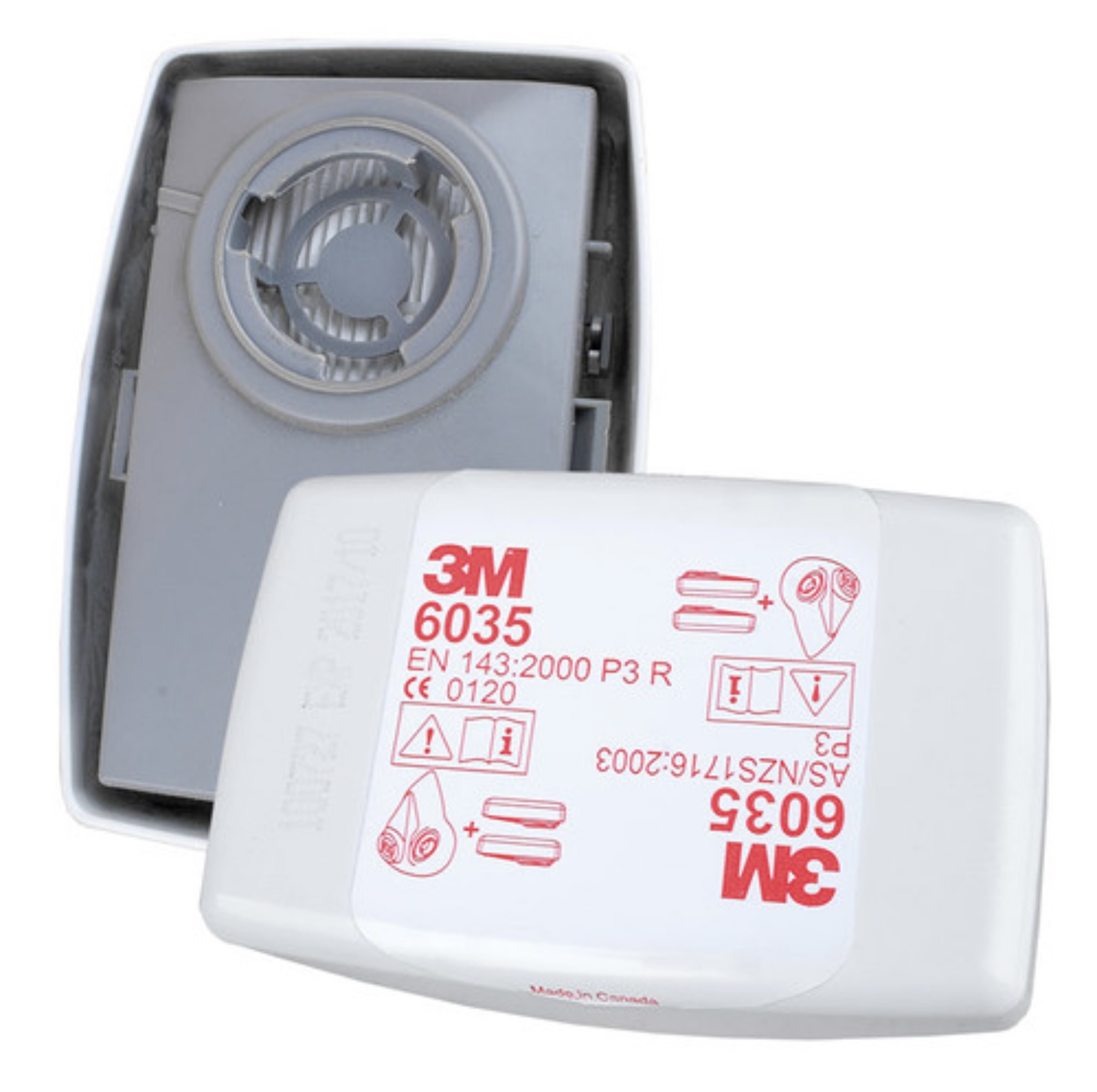 3M 6035 filter rear connection view